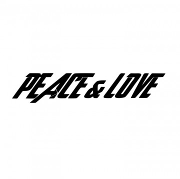 Autocolante com Peace & Love