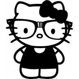 Autocolante - Hello Kitty Nerd
