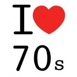 Autocolante - I Love 70's