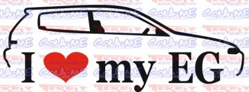 Autocolante - I love my EG
