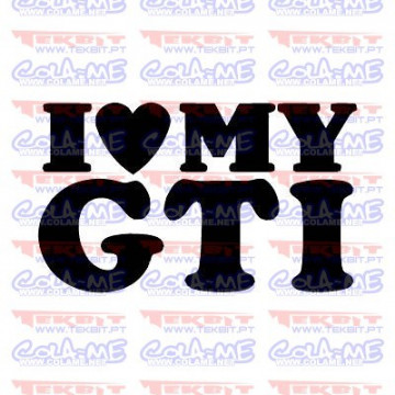 Autocolante - I love My GTI