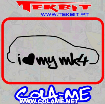 Autocolante - I love my MK4