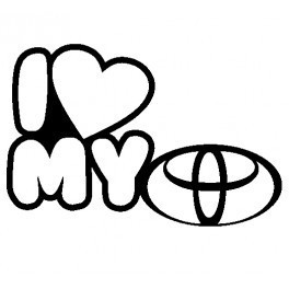 Autocolante - I Love Toyota