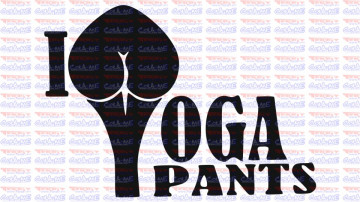 Autocolante - I Love yoga pants