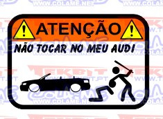 Autocolante Impresso - Não tocar no meu Audi A4 B6 Cabrio
