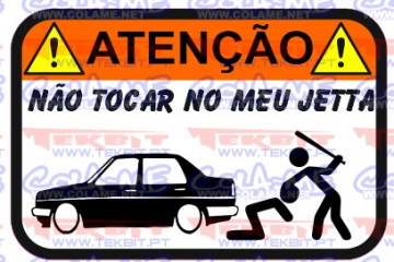 Autocolante Impresso - Não tocar no meu JETTA