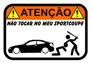Autocolante Impresso - Não tocar no meu Sportcoupe (Mercedes C)