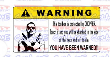 Autocolante Impresso - Warning