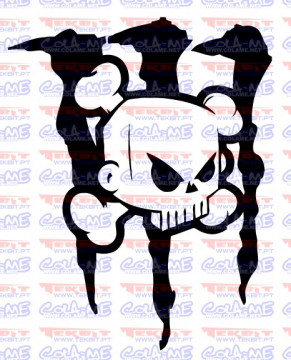 Autocolante - Monster Caveira