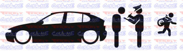 Autocolante - Policia e ladrões - Seat Leon 1M