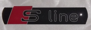 Autocolante Resinado 3D para Audi S-line - 60 x 12mm