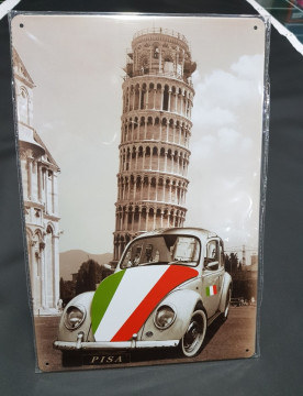Chapa decorativa com Carocha Pisa
