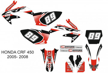 Kit Autocolantes Para Honda crf 450 05-08