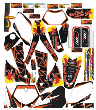 Kit Autocolantes Para KTM EXC XC XCF 04-07