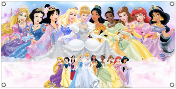 Lona de Aniversário - Princesas