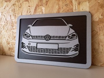 Moldura 3D em MDF com Volkswagen Golf VII