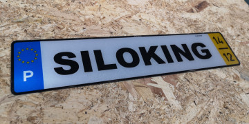 Placa de Matrícula Rectangular em Acrílico - DECORATIVA com P, ano e mês
