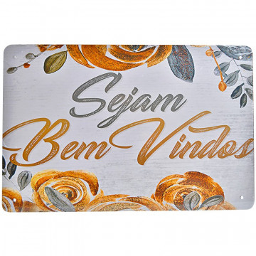 Placa MDF decorativa - Sejam Bem Vindos