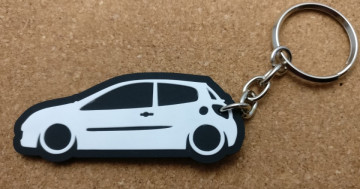 Porta Chaves com silhueta de Renault Clio 3