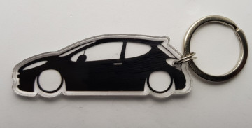 Porta Chaves de Acrílico com silhueta de Peugeot 207