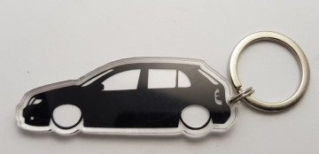 Porta Chaves de Acrílico com silhueta de Skoda Fabia 6Y