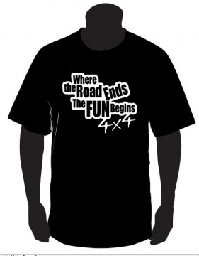 T-shirt - Where the roads ends the fun begins - 4x4