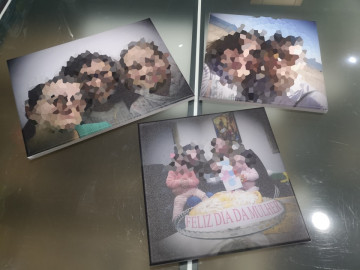 Tela com impressão de imagem / foto cedida pelo cliente