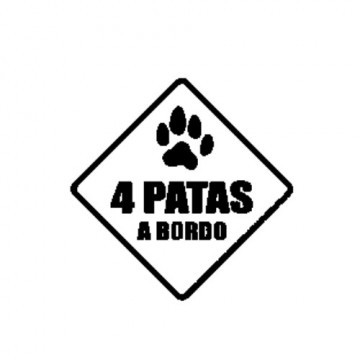 Autocolante - 4 Patas a Bordo 2