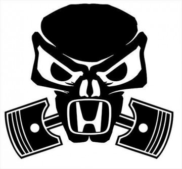 Autocolante - Caveira Honda