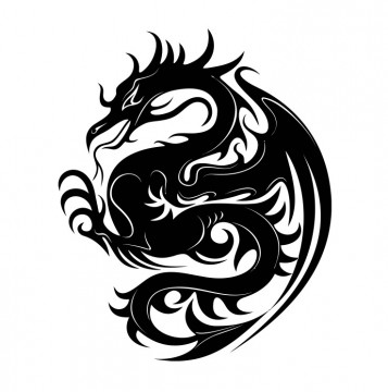 Autocolante com Dragão