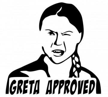 Autocolante com Greta approved