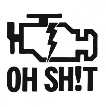 Autocolante com oh Sh!t