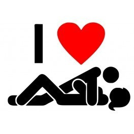 Autocolante - I Love F*ck
