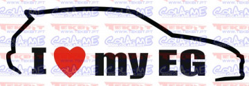 Autocolante - I love my EG