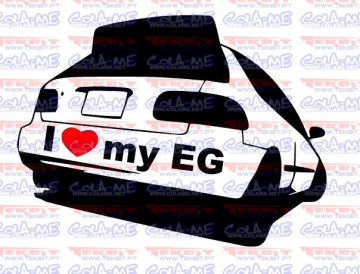 Autocolante - I Love my EG