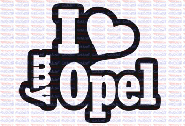 Autocolante - I Love My Opel