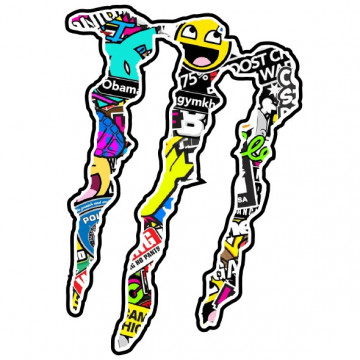 Autocolante Impresso - Monster (sticker bomb)
