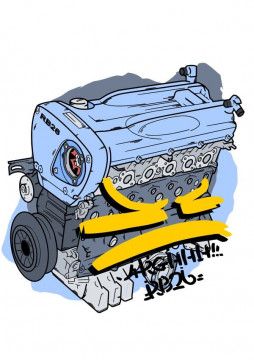 Autocolante Impresso - Motor Nissan RB26