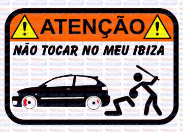 Autocolante Impresso - Não tocar no meu Ibiza