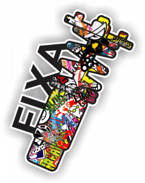 Autocolante Impresso - Suspensão fixa (sticker bomb)