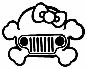 Autocolante - Jeep Caveira