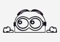 Autocolante - Minion a espreitar