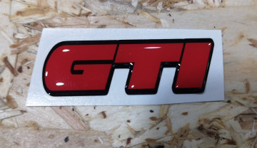 Autocolante Resinado 3D GTI (60x11mm)