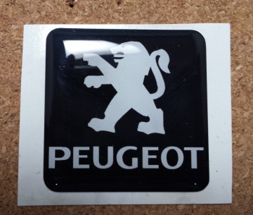 Autocolante Resinado 3D para Peugeot - 35 x 35mm