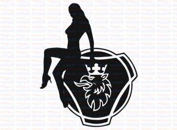 Autocolante - Scania Mulher