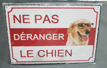 Chapa decorativa com Ne Pas Déranger le Chien