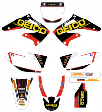 Kit Autocolantes Para HONDA CRF 450 02-04