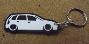 Porta Chaves com silhueta de Opel Corsa B - 5 Portas