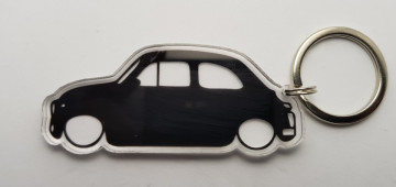 Porta Chaves de Acrílico com silhueta de Fiat 500