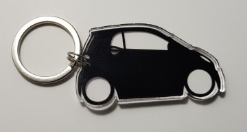 Porta Chaves de Acrílico com silhueta de Smart ForTwo